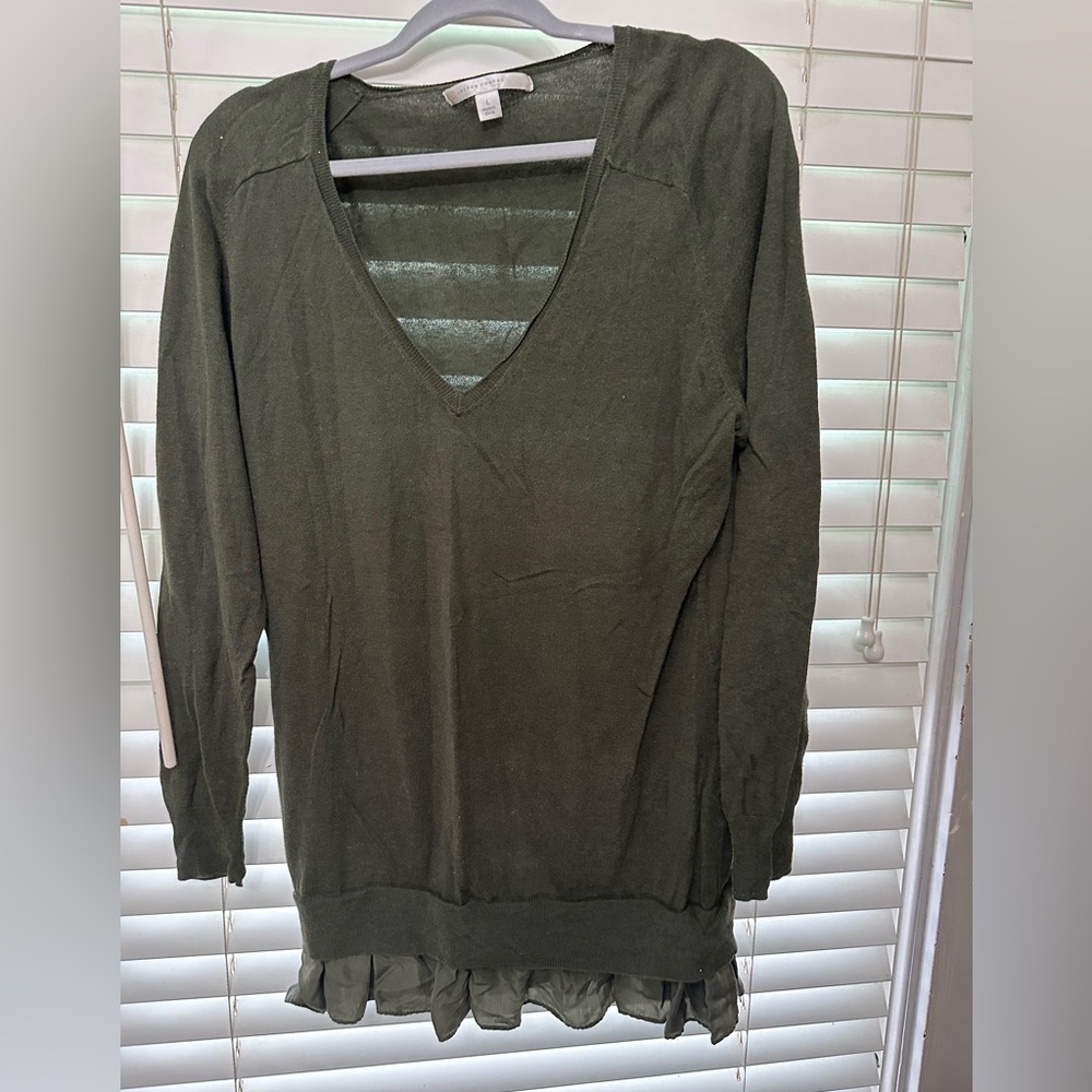 LC Lauren Conrad Forest Green Knit Top